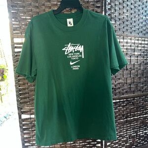 STUSSY Green Men's T-Shirt by NIKE Authentic in excellent condition